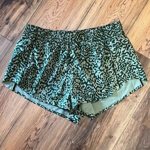 Athleta Run Leopard Print Shorts